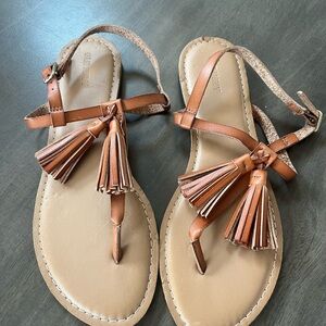 Old Navy Brown Tassel Sandals